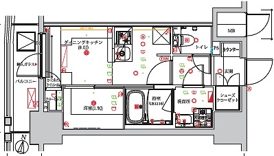 フェルクルールプレスト池袋WEST 1304号室