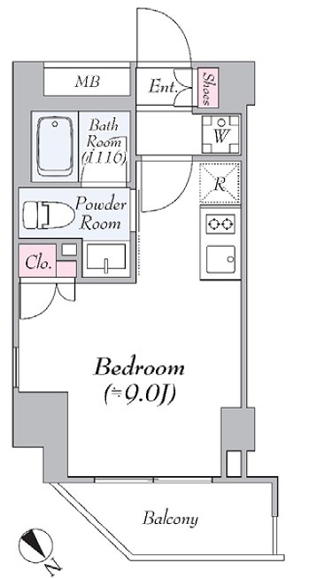 ウィスティリア大森山王 602号室