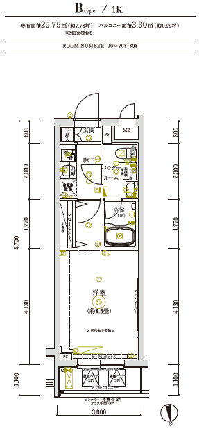 RELUXIA亀戸EAST 105号室